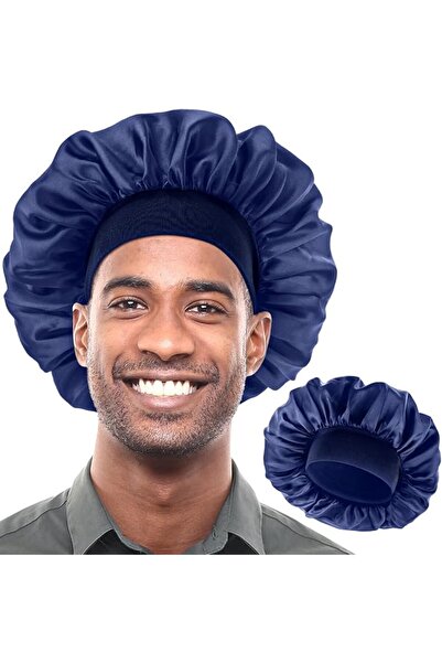 WLLHYF Silk Bonnet for Men, Satin Bonnet Single Layer Elastic Band Silk Sleep...