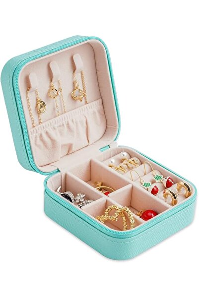 Alcoach Small Faux Leather Travel Jewellery Box Organiser Display Storage Cas...