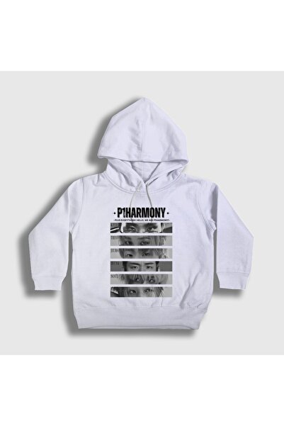 Presmono Unisex Kids White Eyes K-Pop P1Harmony Hooded Sweatshirt 619808Tt