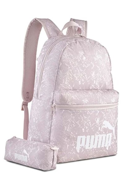 Puma مجموعة حقيبة ظهر من Phase Aop باللون الوردي للجنسين مع حامل أقلام 09173309