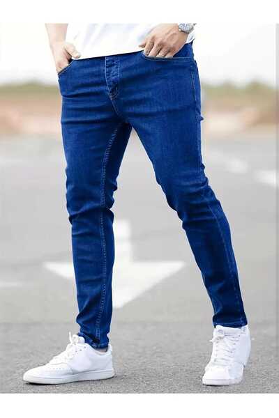 Lina Jean Men's Denim Jeans Regular Pipe Leg Denim Jeans