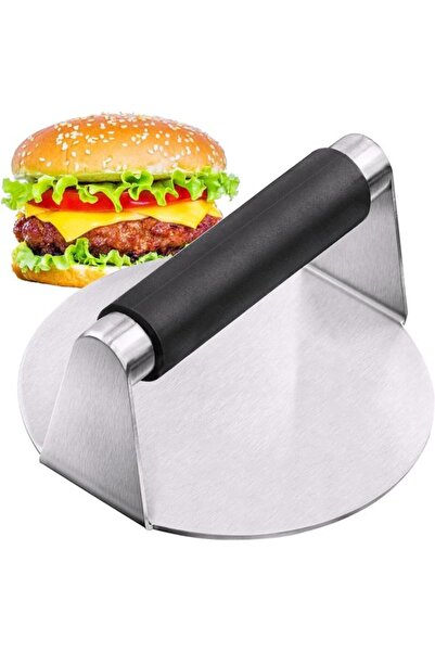 Morvena Picks Presă pentru hamburgeri, rotundă de 5,5 inci, din oțel inoxidab...