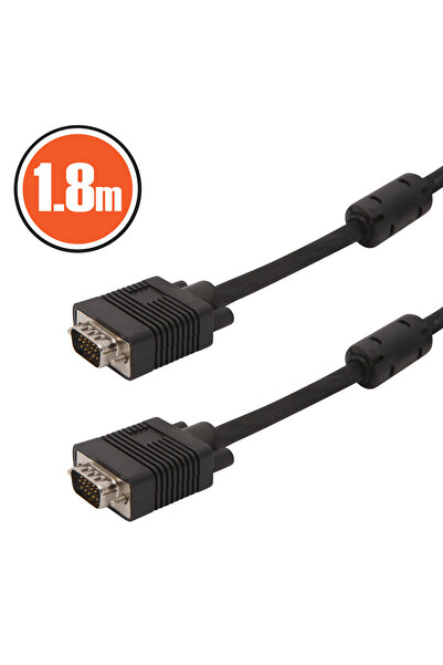 Alista Home VGA monitor cable male to male, 1.8m, black, for PC and display