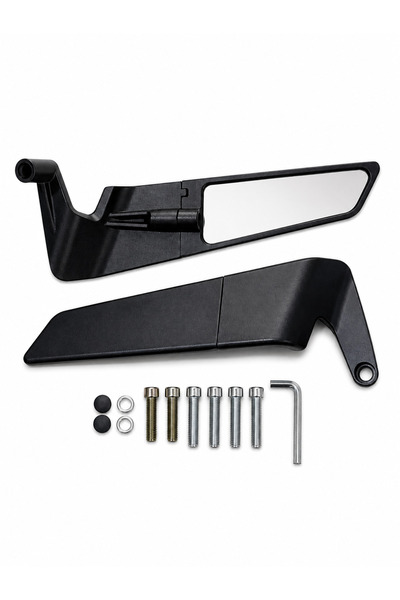 MOTORKİT MK GİDON ÜSTÜ YARASA KANAT H2 AYNA SİYAH BÜYÜK BOY 25 cm PCX -DRİFT ...