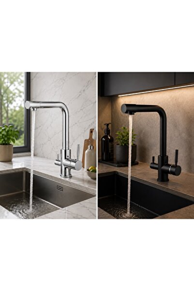 Bando Aritmali,3-Way Kitchen/Sink Faucet Chrome
