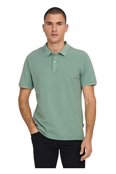Only & Sons Travis Washed Polo Μπλούζα 22021769 - Chinois Green - s