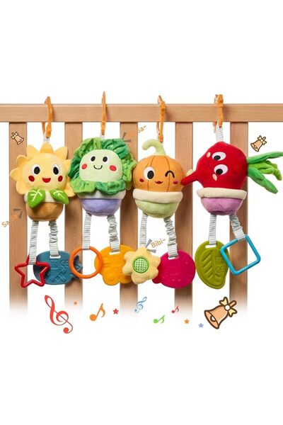 TUMAMA KIDS TUMAMA Baby Soft Potted Plant Hanging Stroller Toys Crib Car Seat...