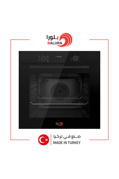 BALURA Bluera Built-In Electric Oven 60 cm - 7 Functions - Black - Digital Ti...