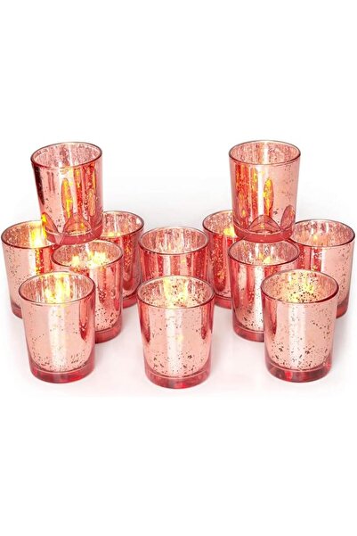 KASTWAVE Volens Votive Candle Holders Bulk, Mercury Glass Tealight Candle Hol...