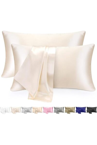 Zoye Satin Pillowcase for Hair and Skin - Similar to Silk Pillowcase, 2 Pack ...