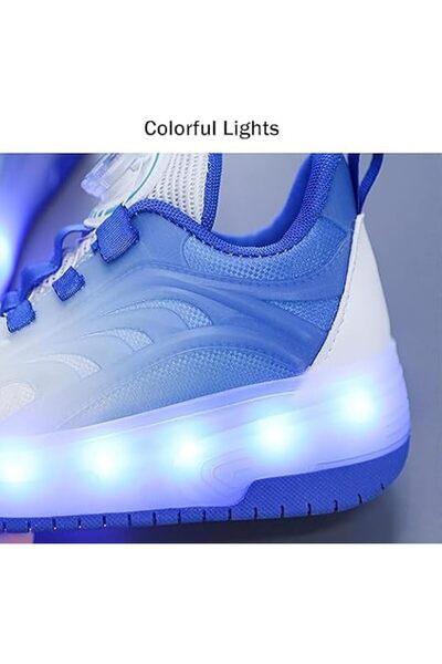GENERAL Lililidy Kids Roller Skates Shoes with Wheels LED Light Casual Sport ...