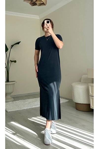 ALICESTORE Modal Kumaş Midi Elbise