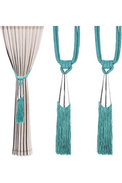 PATIKIL Curtain Tassel Tiebacks, 2 Pack 28" Curtain Holdbacks Rope with Tasse...