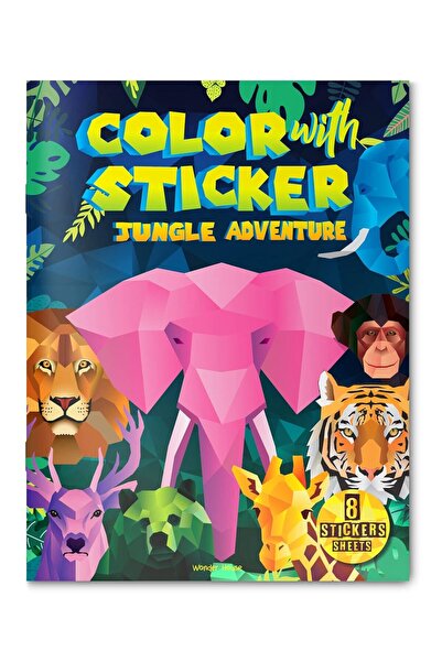 Wonder House Books Color with Sticker - Jungle Adventure