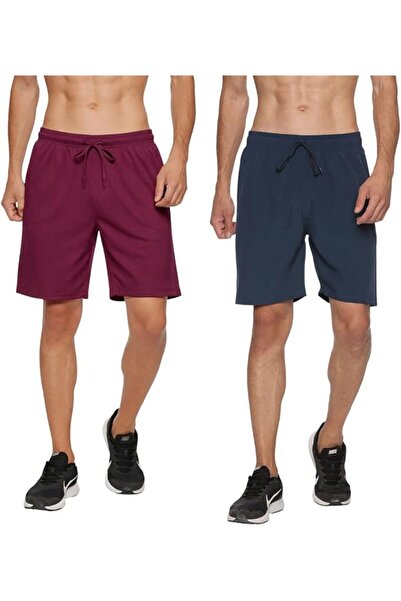 Okli-Rsoe RSO Outfits Men's Polyester Solid Sports Casual Shorts Combo Pack of 2