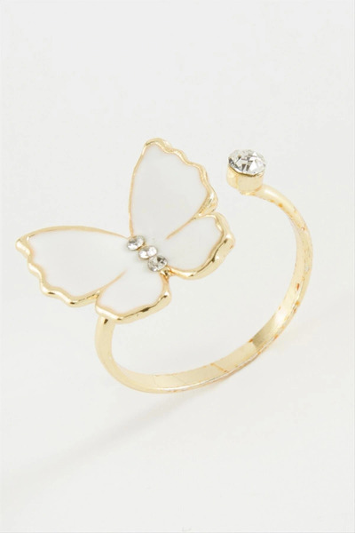SORA GROUP Butterfly Stone Enamel Ring Small