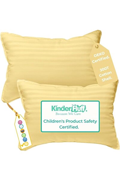 kinder Fluff Children Pillow (2Pack) 35x50cm - Junior Pillows for Kids Age 4+...