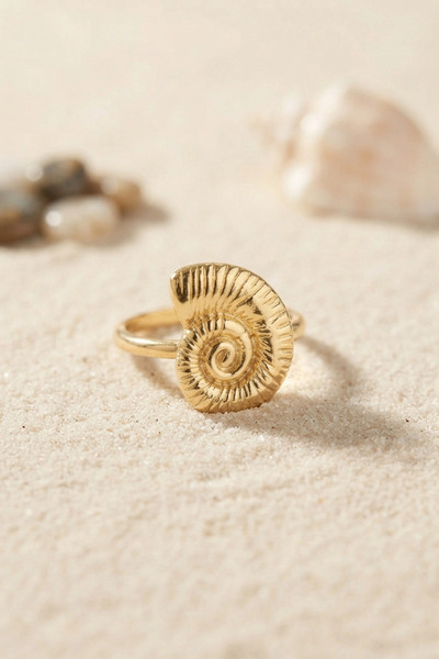 SORA GROUP Nautilus Design Gold Color Women's Ring