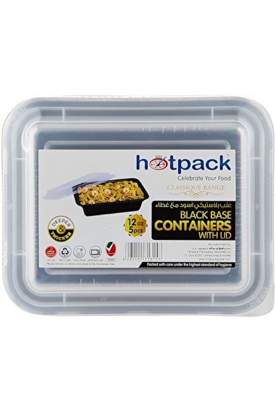 Generic Disposable Microwaveable Rectangular Black Base, Meal Prep Container ...