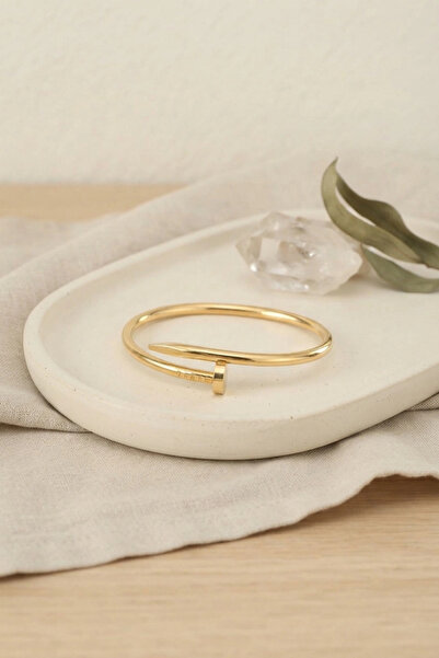 SORA GROUP 316L Steel Gold Color Nail Model Bracelet