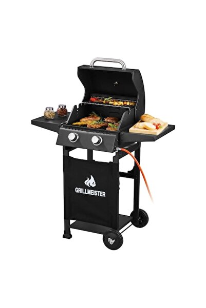 grillmaster Grătar pe gaz Grillmeister Memphis cu 2 arzătoare din oțel inoxid...