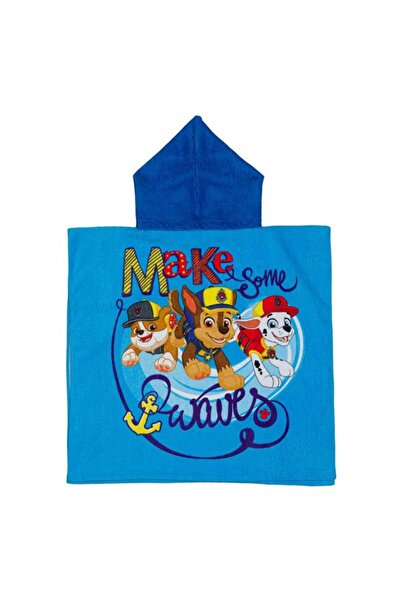 OEM Πετσέτα Θαλάσσης με κουκούλα Paw Patrol Μπλε 60x120cm