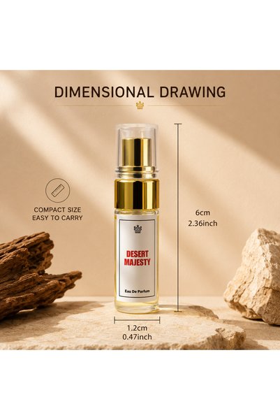 Uppernotes Desert Majesty Mini Perfume Spray | Long-Lasting Bold Oud Scent with Pink Pepper, Saffron and Sandalwood Notes, Boosts Confidence and Magnetic Presence