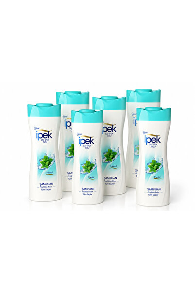 İpek Şampuan Tüm Saçlar Ferahlatıcı Bakım Mentol 480 ML x6lı Avantaj Paketi