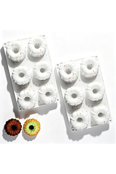 Generic 2‑Pack 6‑Cavity Silicone Baking Tools, Flexible Non‑Stick Bakeware fo...