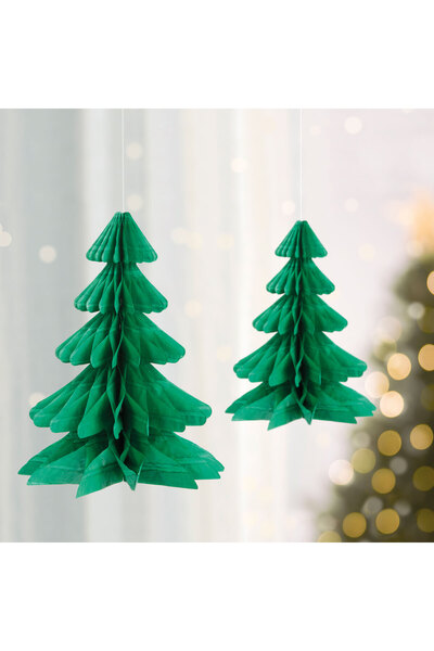 Alista Home 3D Christmas tree decoration paper lantern type tree, hanging orn...