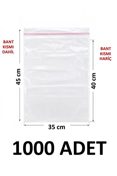 MTKardeşler 35X40+5 cm Transparent Nylon Bag with Polyethylene Tape 35X45 cm ...