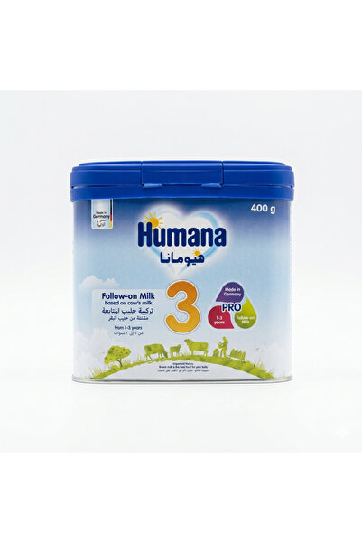 Humana حليب أطفال مُستحلب للأطفال المرحلة الثالثة من 1 إلى 3 سنوات - 400 جرام