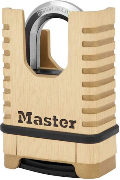 Master Lock Χάλκινο Λουκέτο Κρυφού Σχεδιασμού με Κλειδί 28mm Ασημί 1 τεμάχιο ...