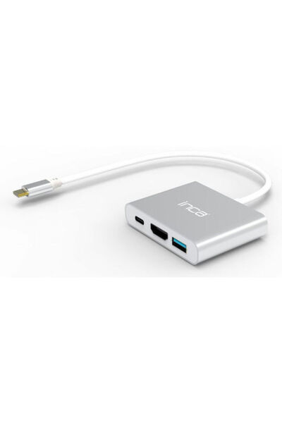 Inca Σταθμός σύνδεσης USB-C με HDMI 4K Ασημί (ITPC-04T)