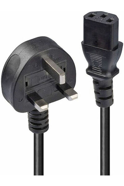 LİNDY Τύπου G (ΗΒ) - Καλώδιο IEC C13 2μ Μαύρο (30433)