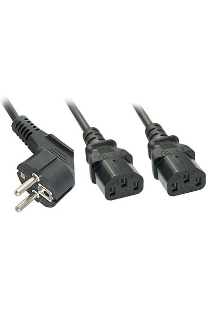 LİNDY Καλώδιο IEC C13 - Schuko 2μ Μαύρο (30048)