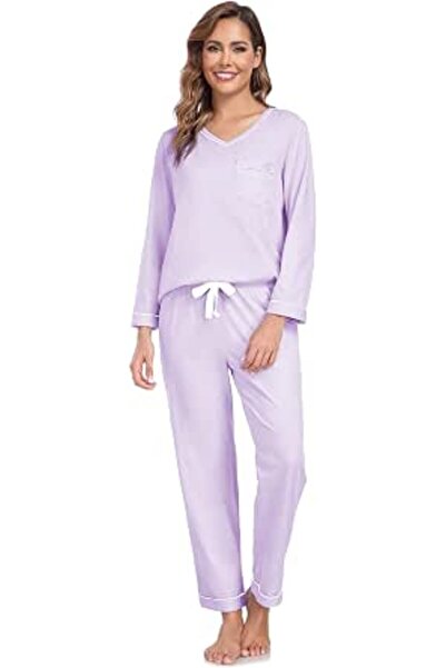 GENERAL EA'S SECRET 100% cotton Pajamas for Women Summer Lightweight Long Sle...