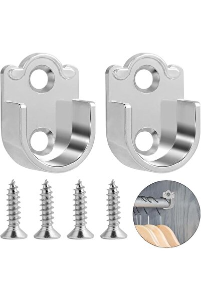 SYOSI Wardrobe Rail Bracket 25mm Curtain Pole Brackets - Suit for 19mm Shower...