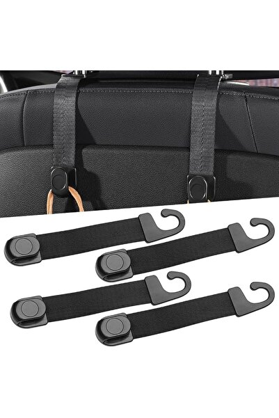 ELEPHANTBOAT STHIRA® 4Pcs Car Headrest Bag Hanger Backseat Snap-on Strap Orga...