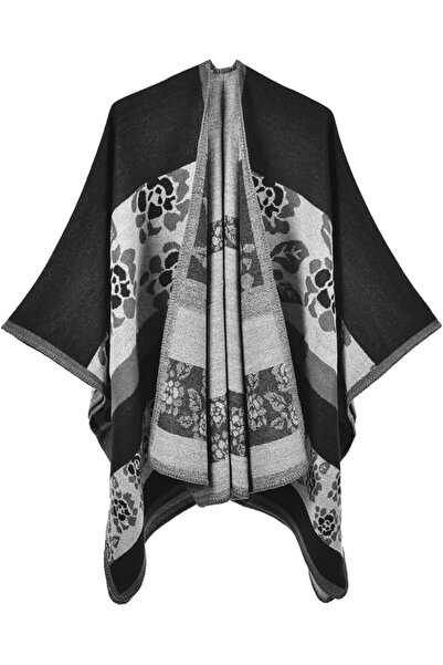 KASTWAVE Ponchos for Women Shawls Wraps Oversized Winter Scarf Women's Knitte...