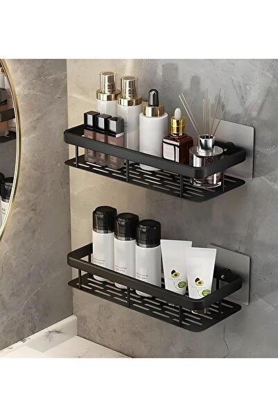 JOYZZZ Bathroom Shelf, No Drilling Bathroom Organizer with Strong Adhesive, W...