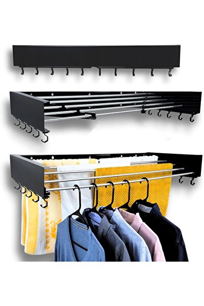 NIUBI Wall Mounted Laundry Drying Rack, Retractable & Foldable, 31.5" Wide, 1...