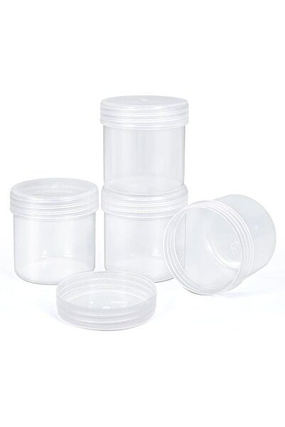 KASTWAVE 4 pcs 100ml Plastic Containers with Lids, Transparent Polypropylene ...