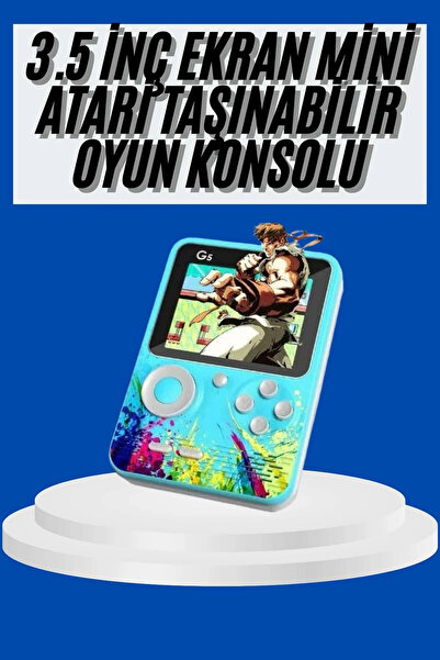 Eco Lounge Çocuklara Özel 4K HD Retro Oyun Konsol El Atari Taşınabilir 500 Oyunlu