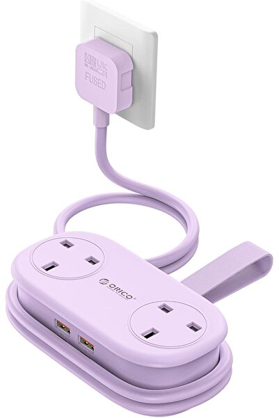 Orico شريط طاقة للسفر بقوة 65 واط بتقنية GaN مع منافذ USB (2 منفذ USB-A/2 منف...