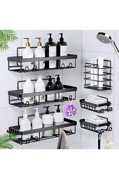 GENERAL Upgraded Shower Caddy 6 Pack,Adhesive No-Drill Shower Organizer, Rust...