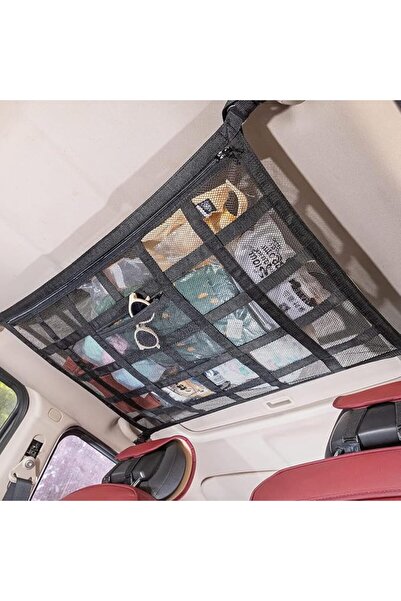 Generic Heavy Duty Car Ceiling Cargo Net Organizer 30"x21" - Double Layer Mes...