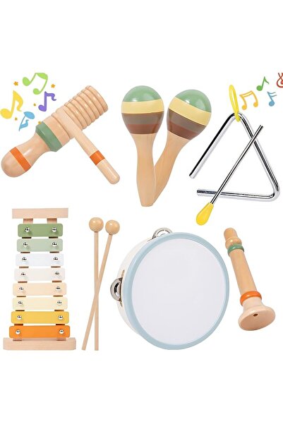 GENERAL Andanna Toddlers Musical Instruments, Baby Montessori Wooden Musical ...