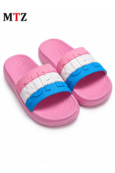 mtz Women's Color Block Platform Slide Sandals, Open Toe Slip-On Slippers wit...