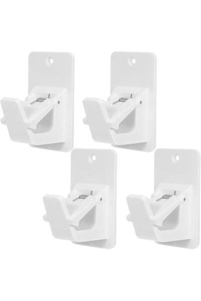 GENERAL PRETYZOOM 2pairs Heavy Duty Curtain Rod Brackets Abs Wall Mount Suppo...